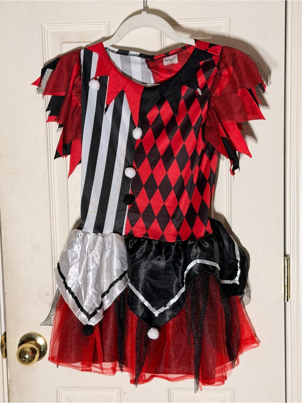 Spirit Red and Black Harlequin Jester Costume Dress